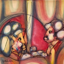 Hargreaves Ntukwana (צייר דרום אפריקאי 1938-1999), 'שני מהמרים'