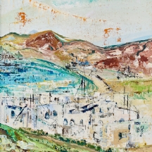 'כפר דייגים לבן', שמן על בד צרפתי, לא חתום