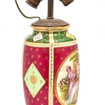 בסיס למנורה שולחנית עשוי אגרטל פורצלן צ'כי בסגנון וינה הישן