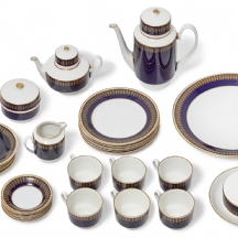 חלקי סט פורצלן גרמני תוצרת ויימאר Weimar Porcelain, חתום ומתוארך