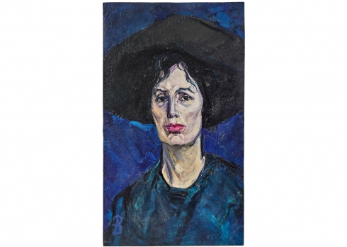 אנה זילברמן (Anna Zilberman, 1935–2000) – 'פורטרט אישה בכחול'