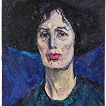 אנה זילברמן (Anna Zilberman, 1935–2000) – 'פורטרט אישה בכחול'