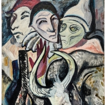 אנה זילברמן (Anna Zilberman, 1935–2000) – 'שלושה ליצנים ושור שיכור'