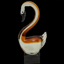 פסל זכוכית איטלקי תוצרת מורנו בדמות ברווז