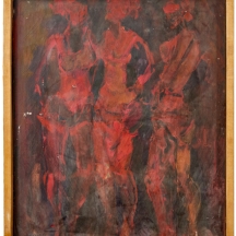 מאיר שטיינגולד (Meir Steingold) – 'שלוש נשים באדום' – שמן על בד, חתום