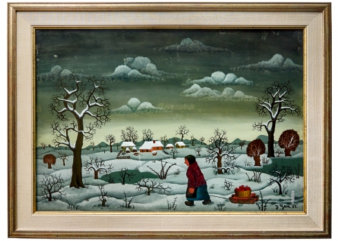 ג'וסיף ז'נראליץ' (צייר קרואטי Josip Generalic) - ציור נאיבי על זכוכית