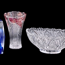 לוט של 3 חפצי זכוכית