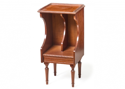 רהיט עץ אנגלי עתיק, מתקן למגזינים / ספרים