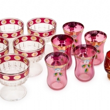 13 כוסות זכוכית וקריסטל דגמים ויצרנים שונים