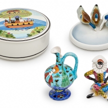 4 כלי קרמיקה ופורצלן שונים