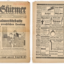 שלושה גיליונות מקוריים מהעיתון הנאצי "Der Sturmer" גרמניה, 1929-1933