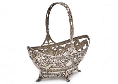 כלי כסף עתיק, עשוי כסף '800', חתום, משקל: 145 גרם