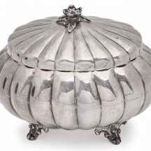 כלי כסף (לאתרוג או סוכר) עשוי כסף סטרלינג (חתום 925), הפנים מוזהב משקל: 293 גרם