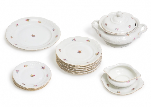 חלקי סט פורצלן פולני Wawel, חתום