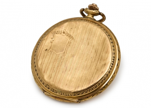 שעון כיס מתוצרת חברת ZENA מסוג chronometre, עשוי זהב צהוב 18 קארט (חתום)