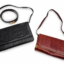 שני תיקי ערב וינטג׳, עשויים עור