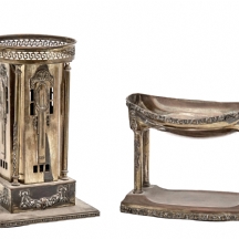 זוג פריטי מתכת בסגנון אר נובו (Art Nouveau)