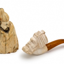 מקטרת עתיקה עשויה מירשאום וקישוט סיני עשוי חומר טבעי