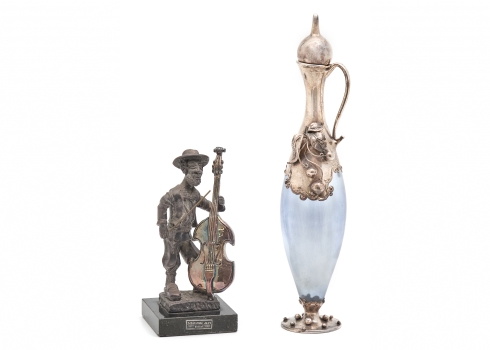 שני חפצי נוי ישראליים עשויים כסף בשיטת אלקטרופורמינג