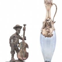 שני חפצי נוי ישראליים עשויים כסף בשיטת אלקטרופורמינג