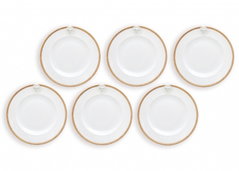סט של שש צלחות מסדרת ורסאצ'ה (Versace) תוצרת רוזנטל (Rosenthal)