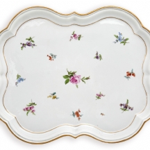 מגש פורצלן גרמני עתיק מתוצרת: 'מייסן' (Meissen), חתום