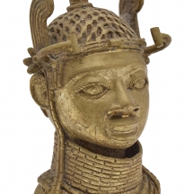 פסל ראש נסיכה עשויה עבודת בנין אפריקאית עשויה יציקת פליז