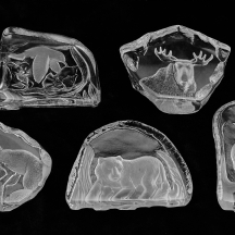 חמש משקולות נייר מזכוכית אמנותית