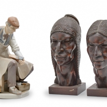 שלושה פסלי נוי