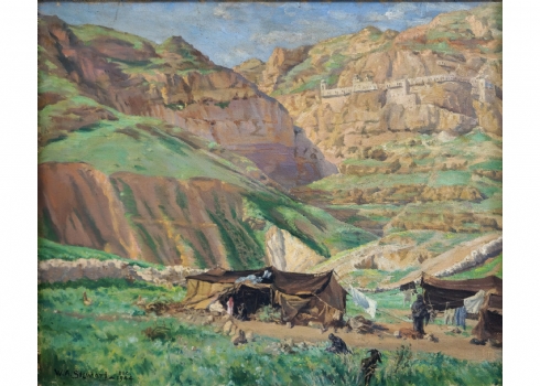 ויליאם א. סטיוארט (William A. Stewart, ‎1882-1953) 'מנזר דיר אל-קרנטל ליד יריחו'