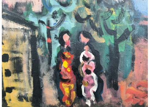 יעקב וכסלר (Jacob Wexler) - ציור שמן על בד חתום