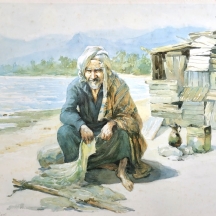 גארי קאץ (Garri Katz) 'בדידות', ליטוגרפיה ממוספרת 203/275