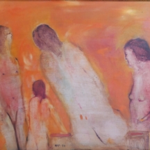 משה ינוקא (1932-2003) 'עירום נשי', חתום ומתוארך 1978