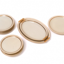 כלי הגשה צרפתים תוצרת תיאודור הווילנד לימוג' מעוטרים זהב וחתומים