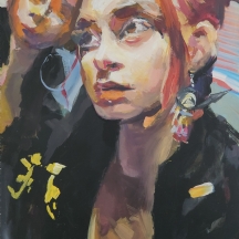 אדם סימונדס (Adam Simmonds) - 'רושם ילידי', אקרילי על בד