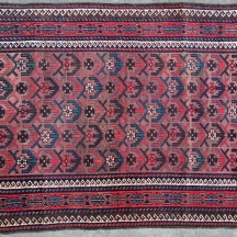 שטיח טורקמני עתיק בעבודת-יד - דגם גול מסורתי