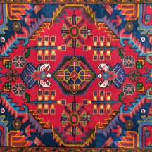 שטיח יד-קשר פרסי - דגם גאומטרי עשיר ומלא חיים