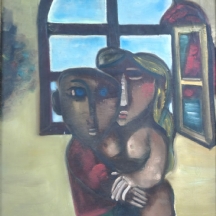 ליאו רוט (Leo Roth)- זוג שמן על בד, חתום