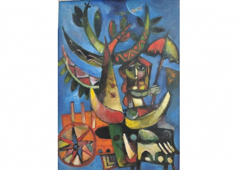 ליאו רוט (Leo Roth) 'קוסטה ריקה', שמן על בד חתום