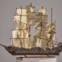 דגם ספינה מעץ - פריגטה ארבעה תרנים, תחילת המאה ה־20