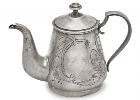 קנקן כסף רוסי עתיק לתמצית תה, מתקופת סגנון האר נובו