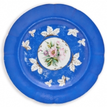 מגש פורצלן רוסי עתיק וגדול מתוצרת גארדנר (Gardner porcelain) מעוטר באמייל ובזהב