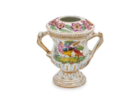 כלי פורצלן אנגלי עתיק לפוטפורי (Potpourri vase) ללא המכסה, בסגנון צ'לסי