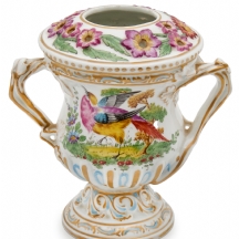 כלי פורצלן אנגלי עתיק לפוטפורי (Potpourri vase) ללא המכסה, בסגנון צ'לסי