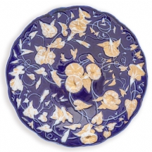 קערת פורצלן גרמנית עתיקה ואיכותית, מתוצרת מייסן meissen, מעוטרת בזהב וקובלט