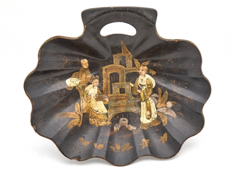 יעה סיני עתיק מהמאה ה-19, Papier Mâché, מעוטר זהב ואמייל פוליכרום