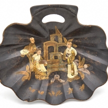 יעה סיני עתיק מהמאה ה-19, Papier Mâché, מעוטר זהב ואמייל פוליכרום