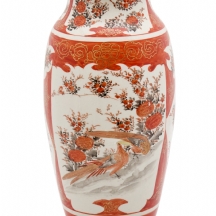 אגרטל פורצלן קוטאני (Kutani) יפני עתיק וגדול מסוף המאה ה-19