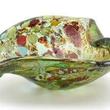 מאפרה בצורת לב מזכוכית “End of Day”, מורנו עבודת ניפוח ידנית