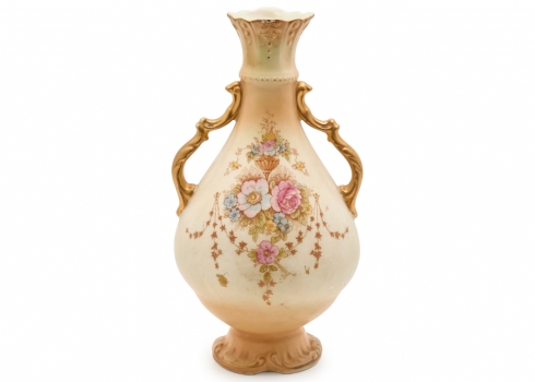 אגרטל פורצלן אנגלי עתיק מהמאה ה-19 (ויקטוריאני) מתוצרת Crown Devon